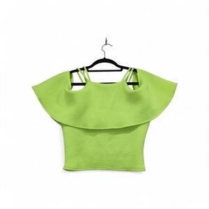 Lime Green Off-Shoulder Women's Top